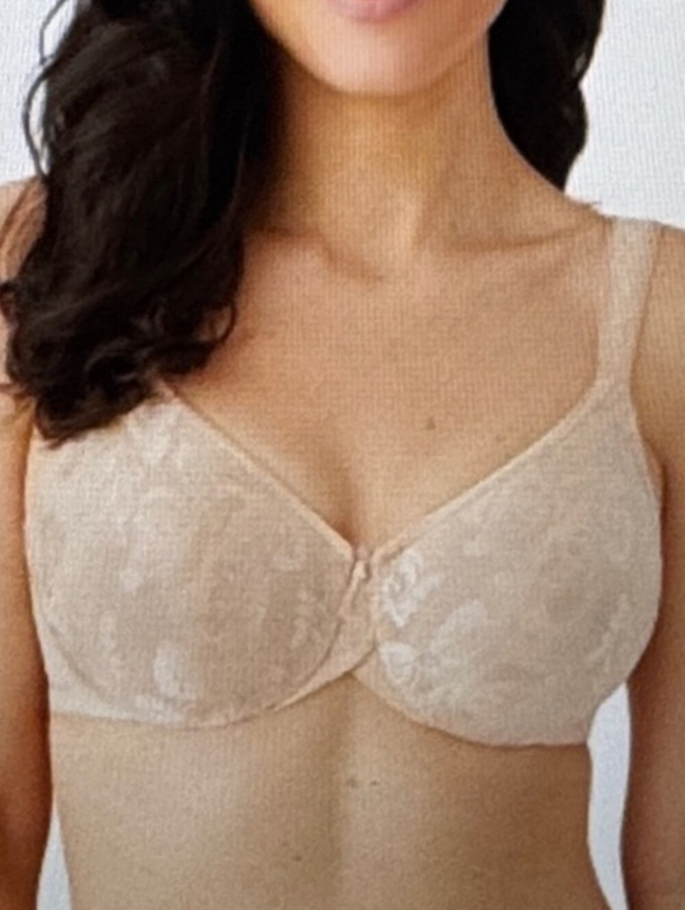 NWT Wacoal sz 38DD The Awareness Bra Floral Lace tan